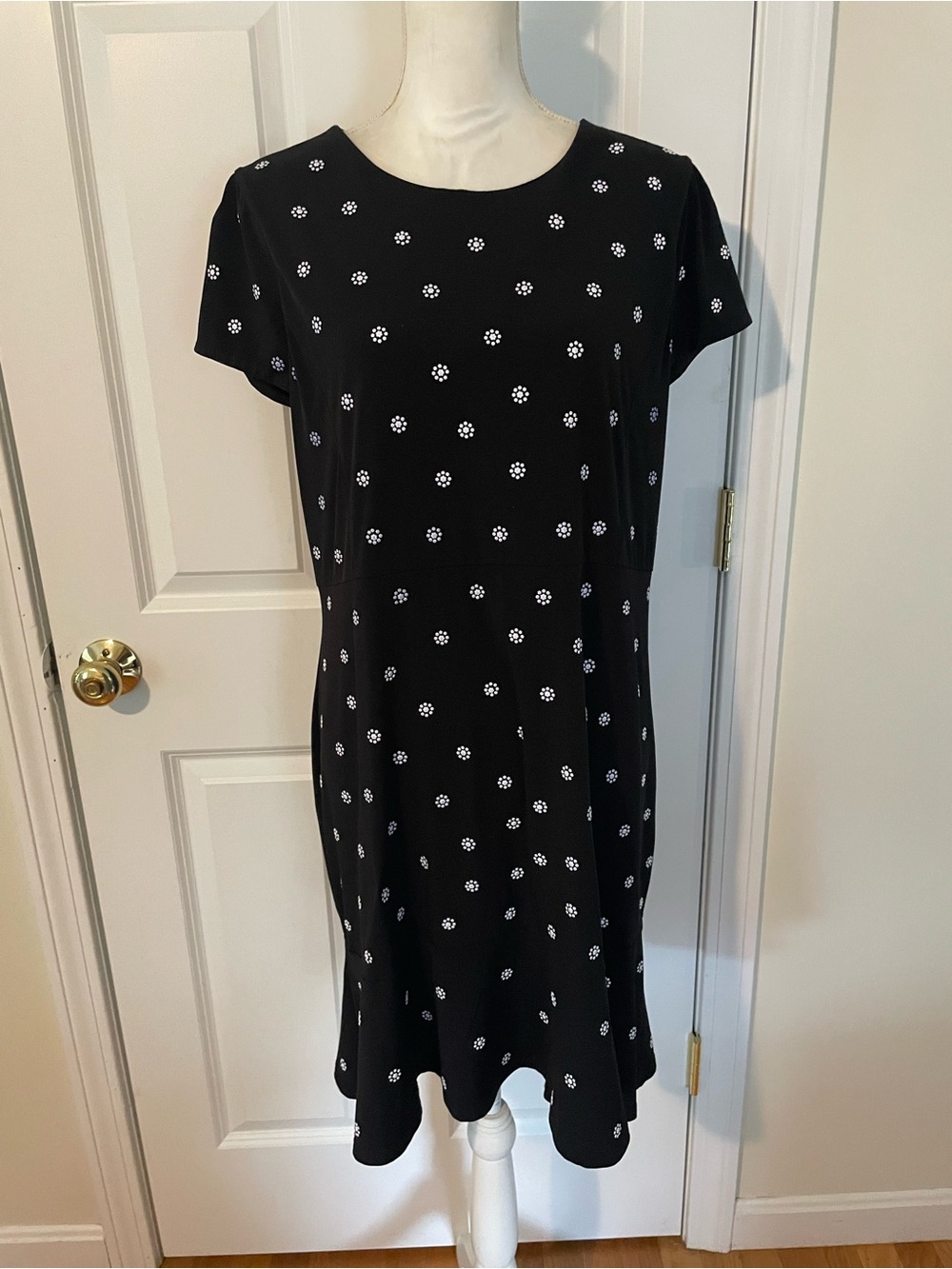 MICHAEL Michael Kors Black Dress with White Floral Dots